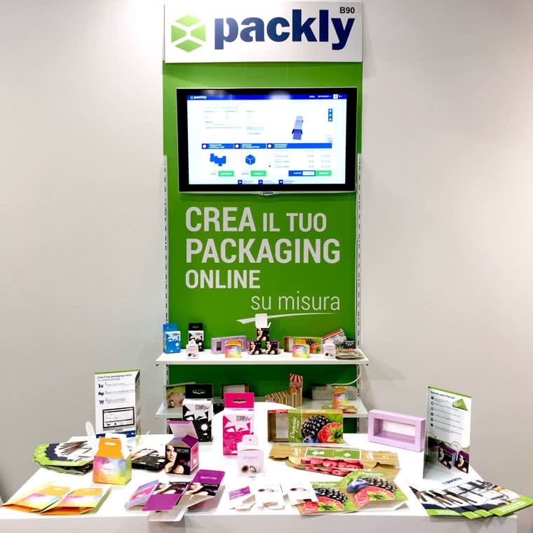 Packly packaging personalizzato promotion expo