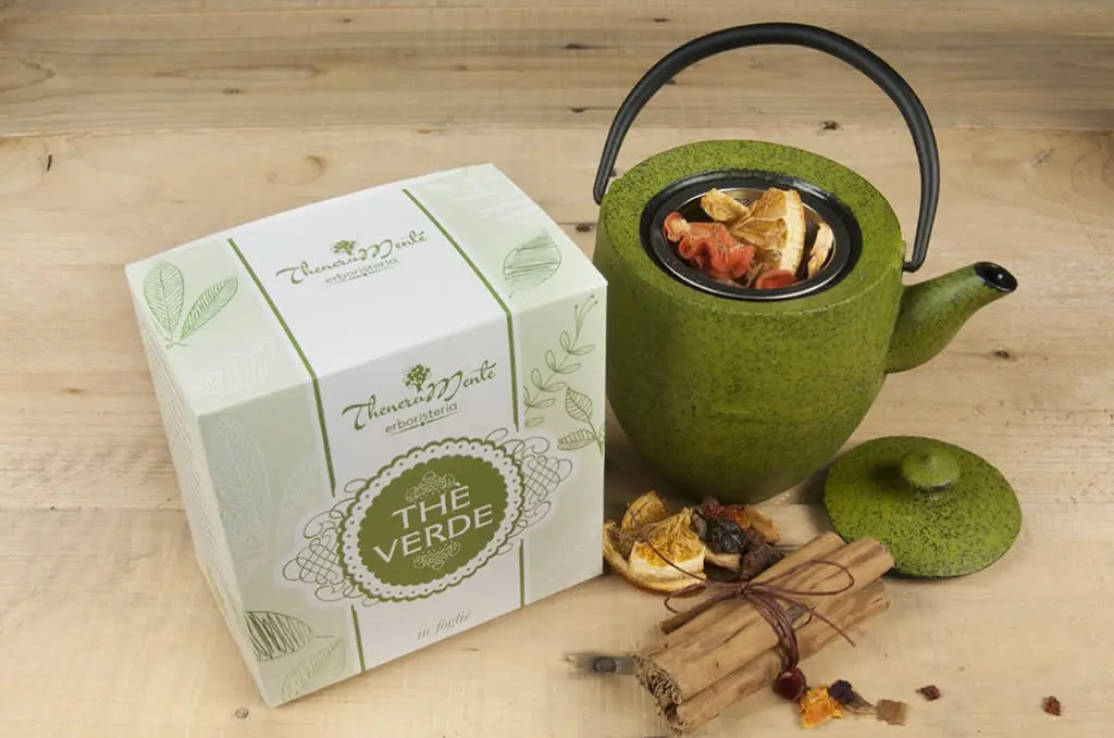 Il packaging di tè verde realizzato con Packly