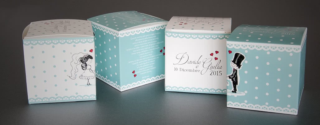 Packaging scatole per matrimoni