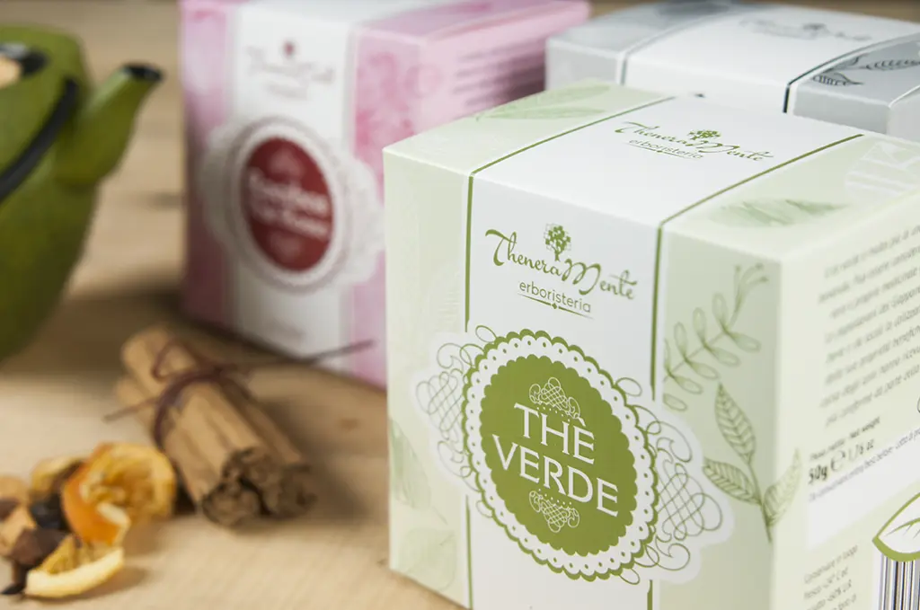 Foto dettaglio packaging tè verde