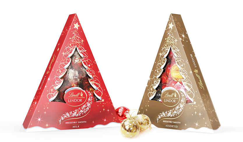 Christmas edition Lindor boxes by Lindt
