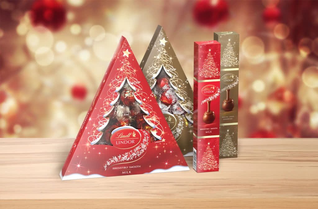 Lindor Christmas Edition boxes by Lindt