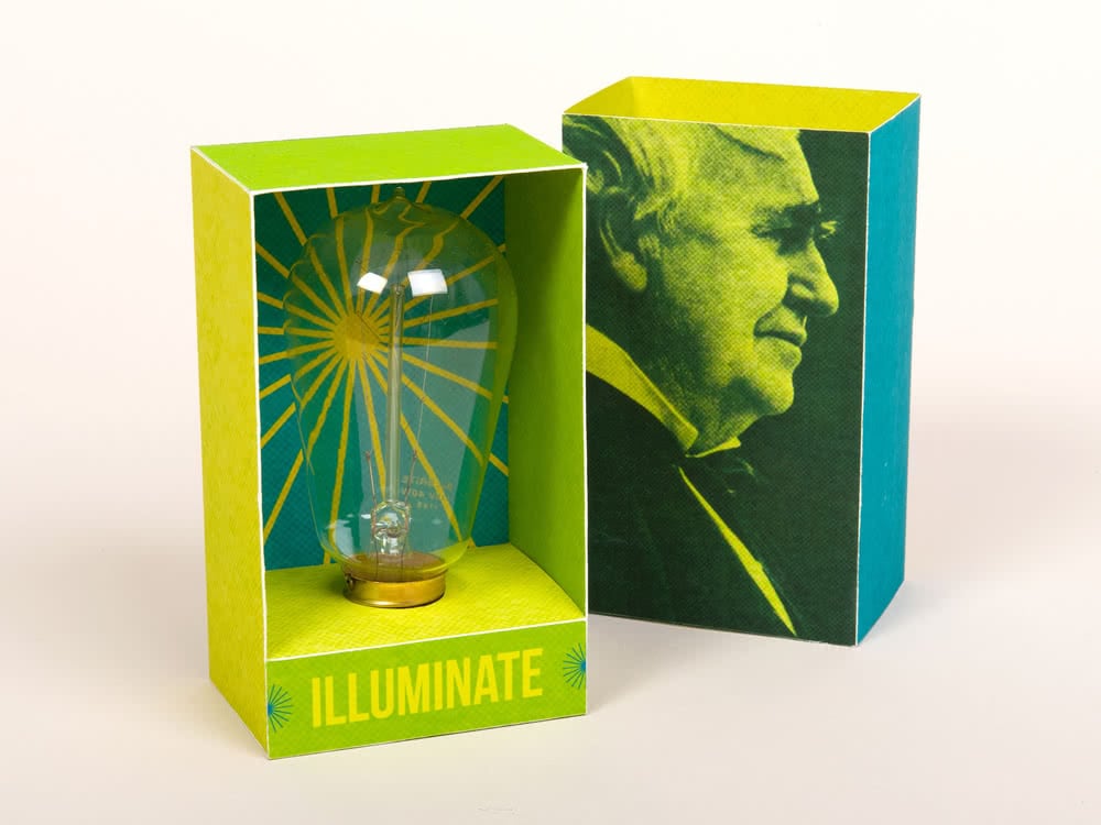 Illuminate Light Bulb Vintage Packaging Design