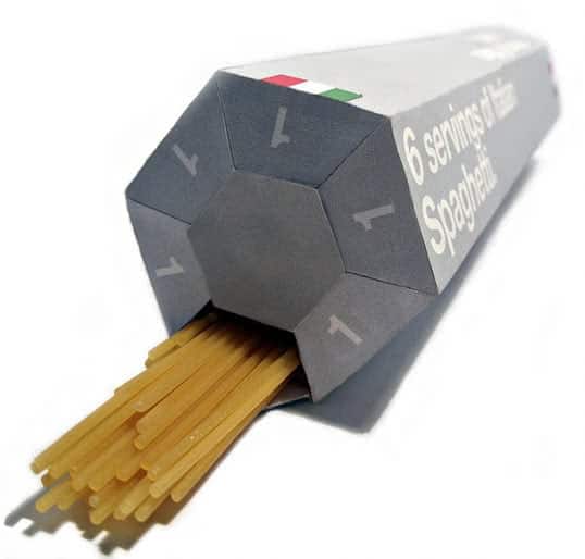 Box for spaghetti pasta