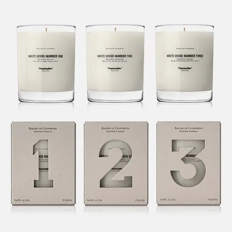 Numbered packaging for candles