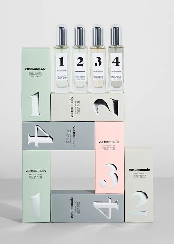 Numbered packaging for fragrances