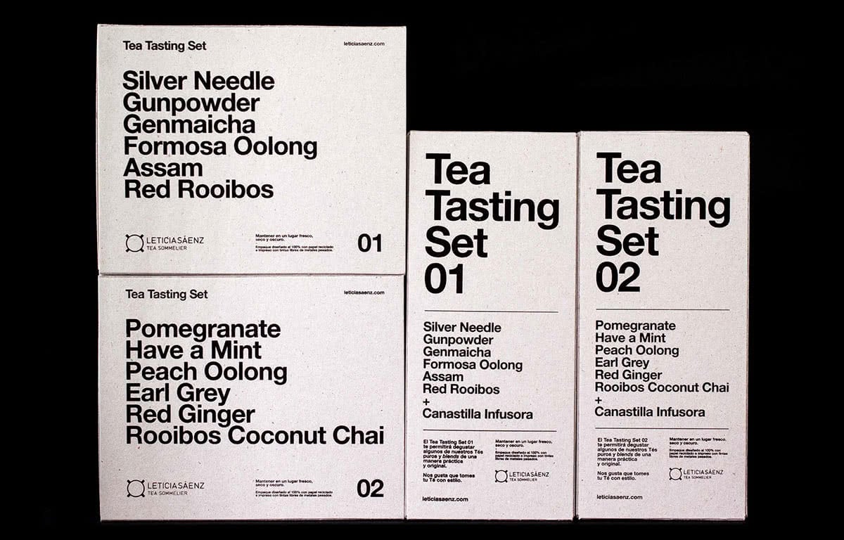 set numerico packaging tè