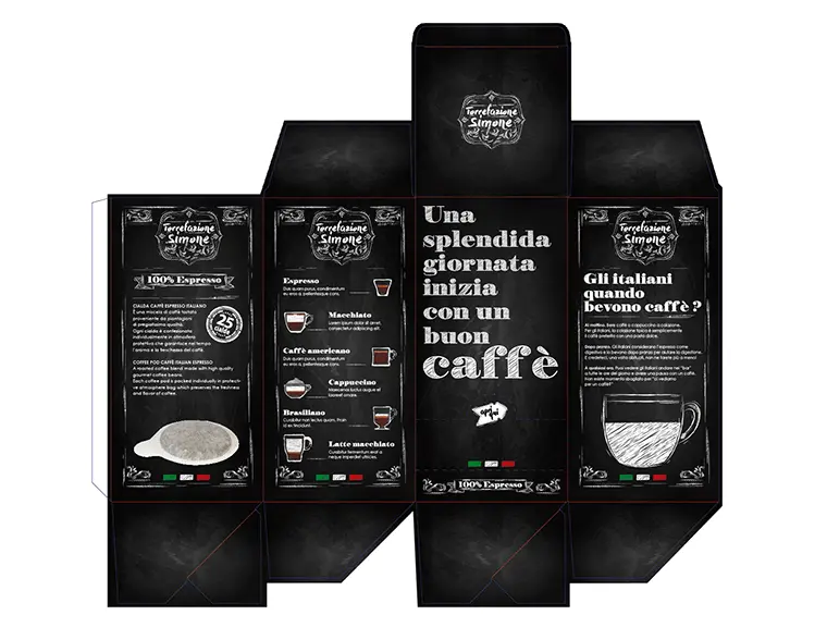 coffee pods die-cut template