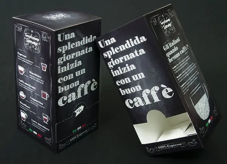 scatole cialde caffe