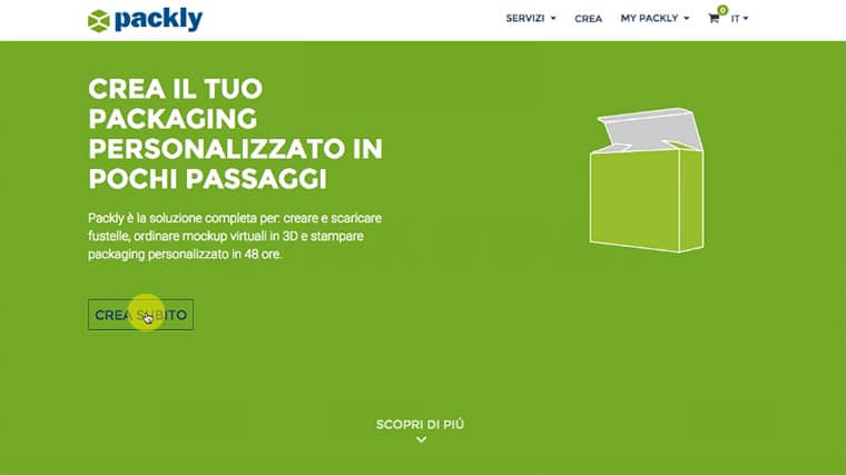 stampa il tuo Packaging online con Packly