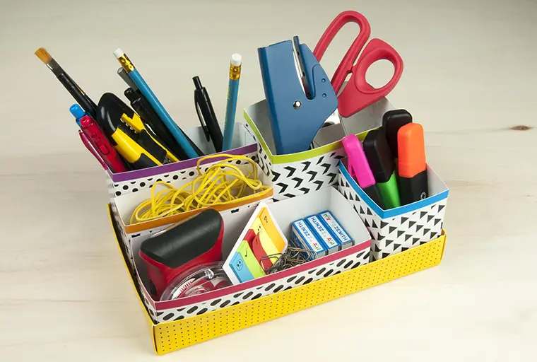 paperboard desk organizer