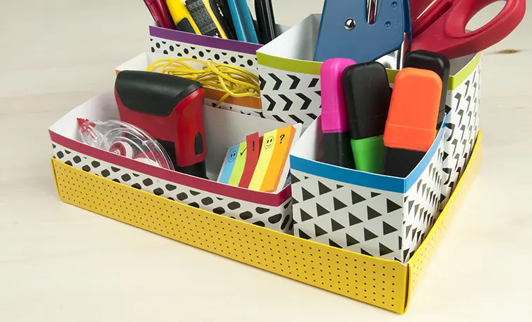 printed paperboard desk organizer