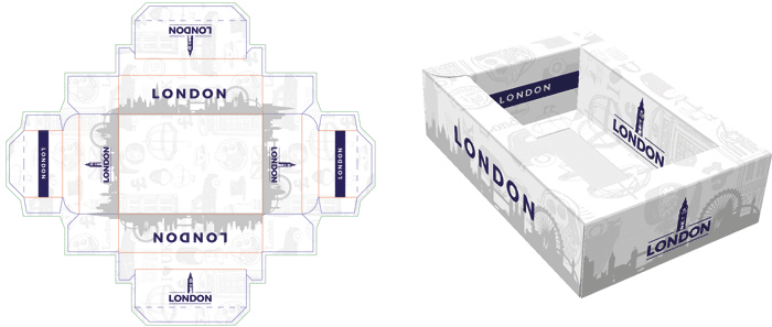 double wall tray diecut template