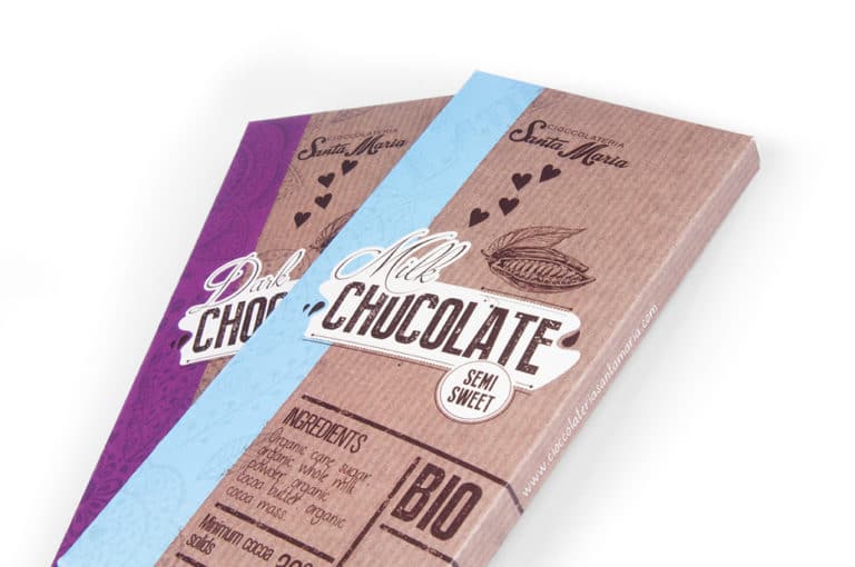 Chocolate bar packaging by Packly