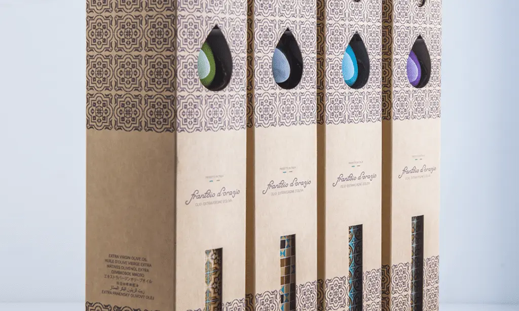 Oil Packaging with Geometric Patterns