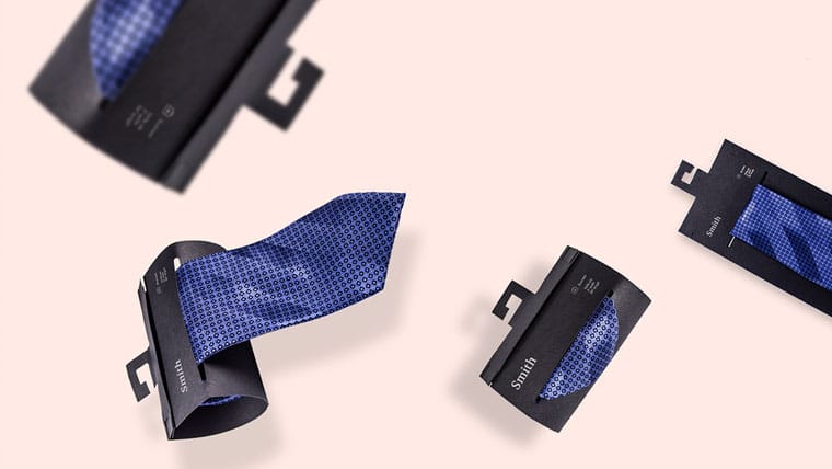 Packaging alla moda appendibile cravatte