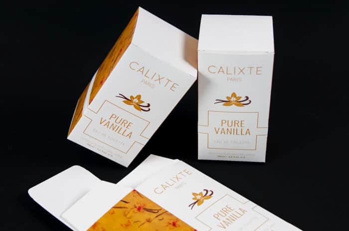 packaging per profumo Calixte Agustoni