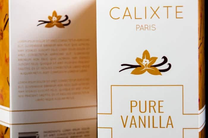 vanilla perfume packaging design