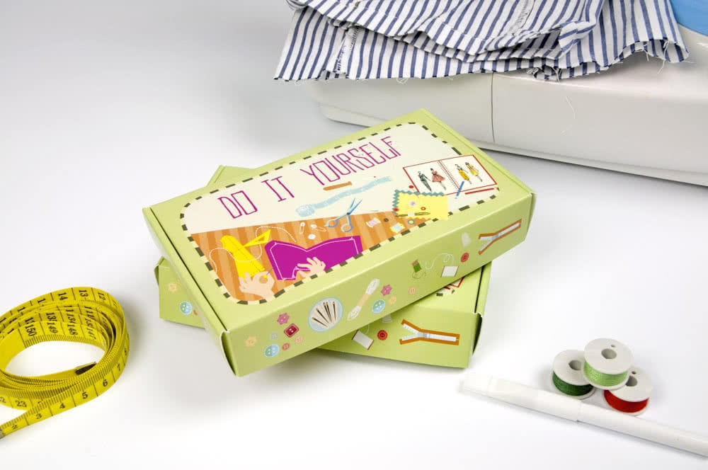custom sewing kit Packly boxes