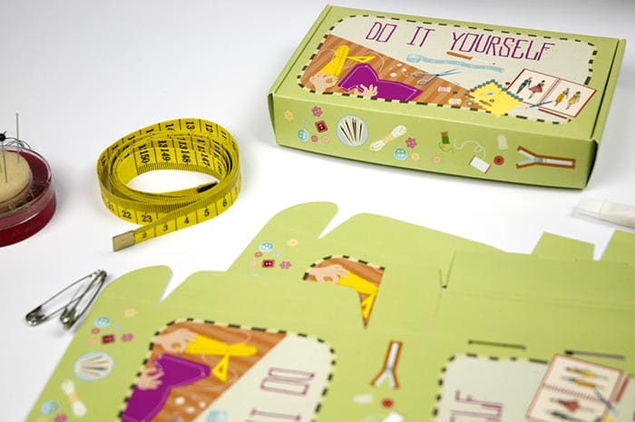 sewing kit packaging