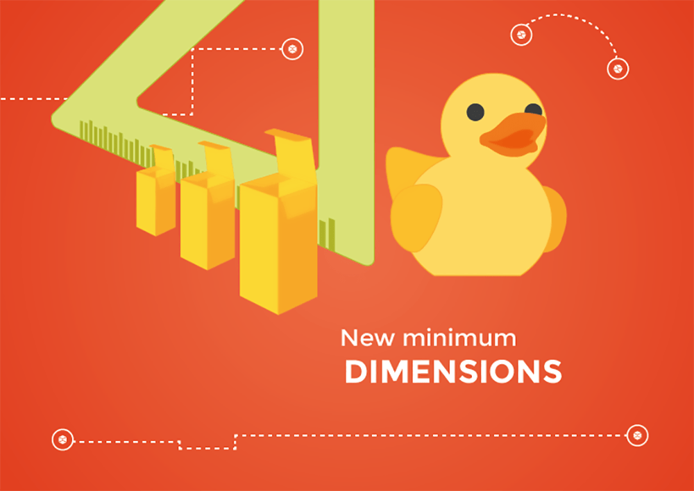new minimum dimensions Packly