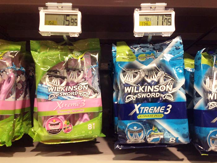 wilkinson razor pink tax price difference