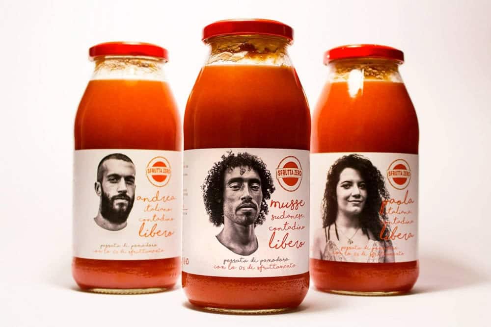 label packaging design sfruttazero tomato sauce
