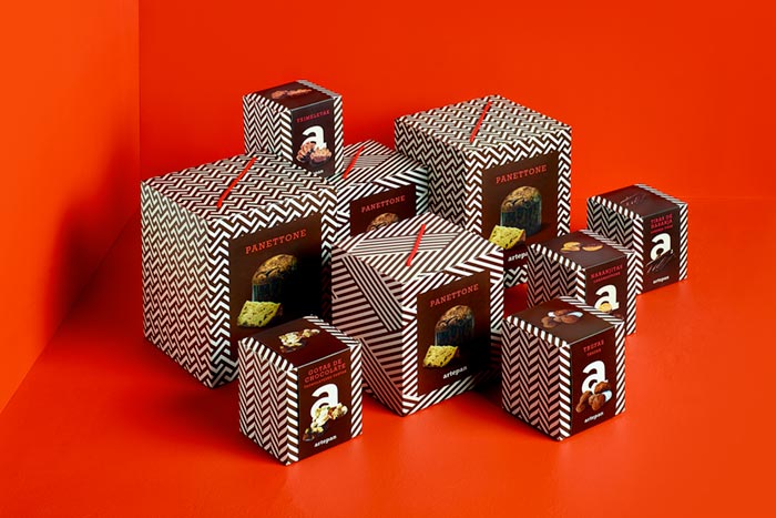 xmas panettone custom packaging design