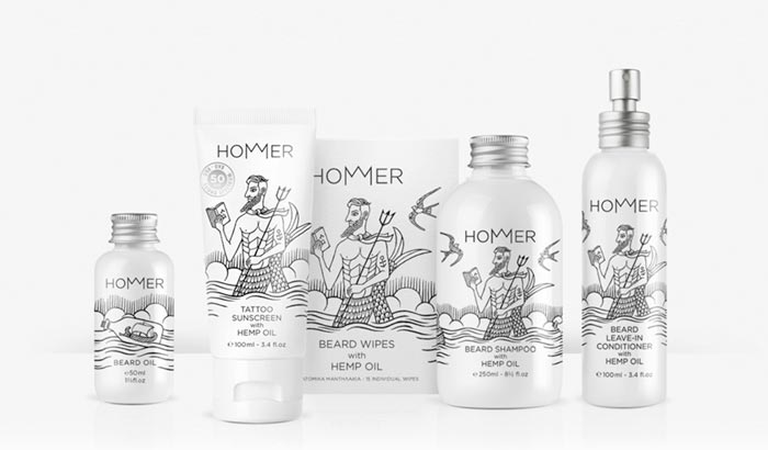 hommer-beard-care-packaging-design