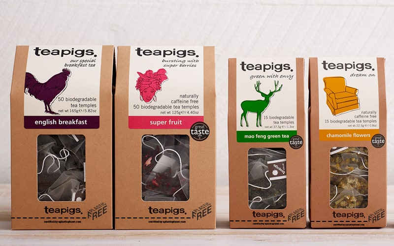 scatole di tè sostenibili