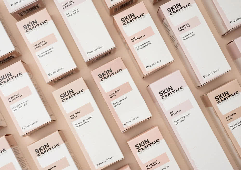 skinsmiths nude palette packaging design
