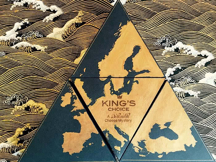 King’s-Choice’s-Delectable-Cheese-Mystery-Box-packaging-design