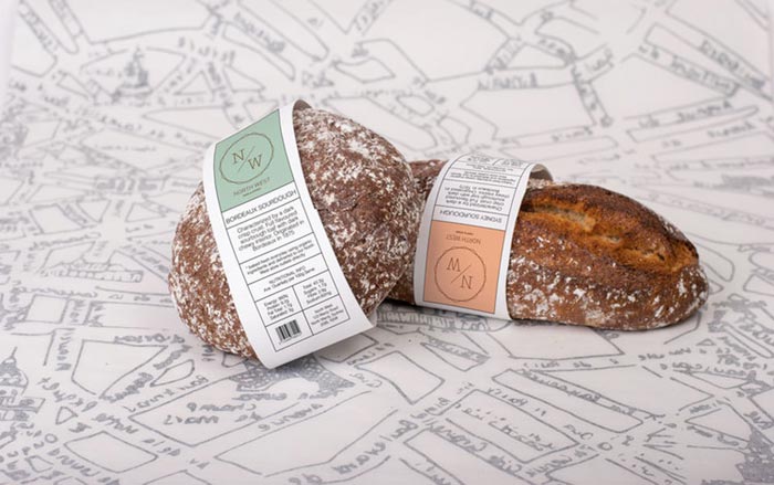 geographical map bread wrap