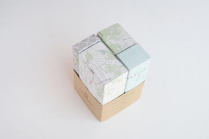 map-inspired packaging design dragées