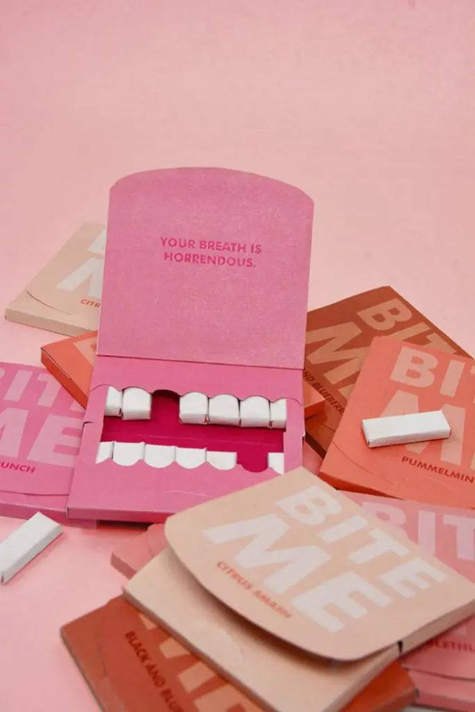 creative box design chewing gum