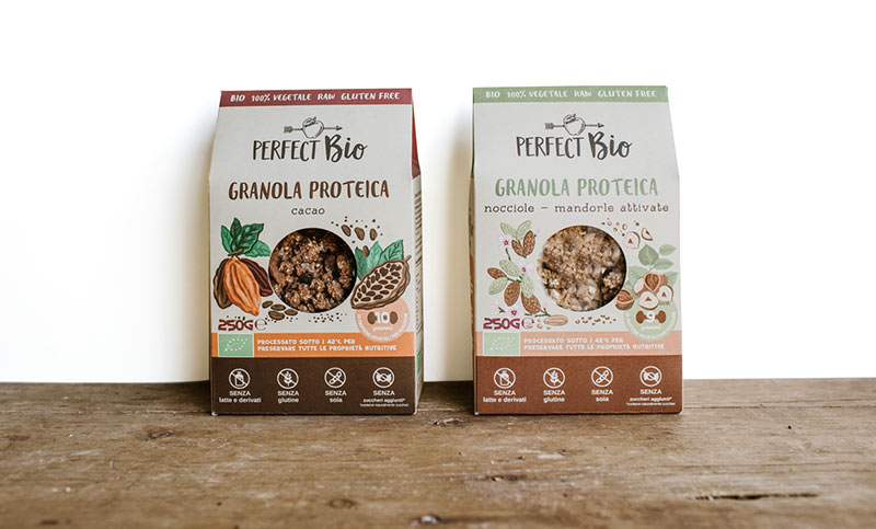 Packaging for superfood grains in cardboard boxes