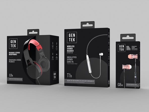 Packaging for earphones and headphones by Gentek