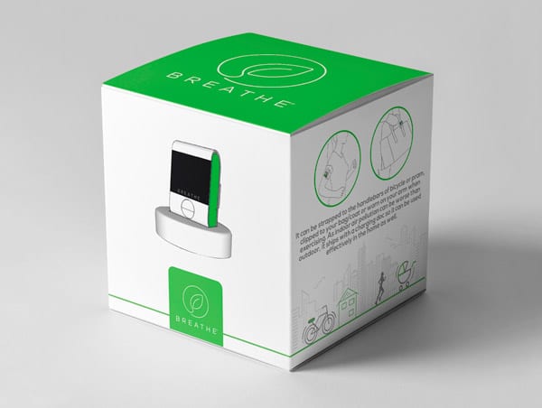 Packaging per dispositivo wearable Breathe