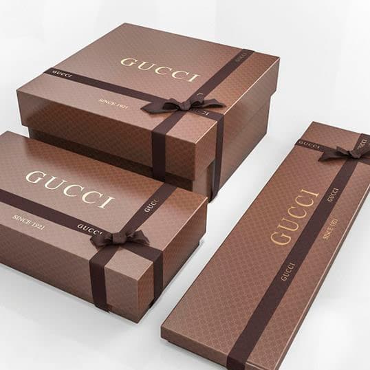 Gucci boxes for clothing and accessories