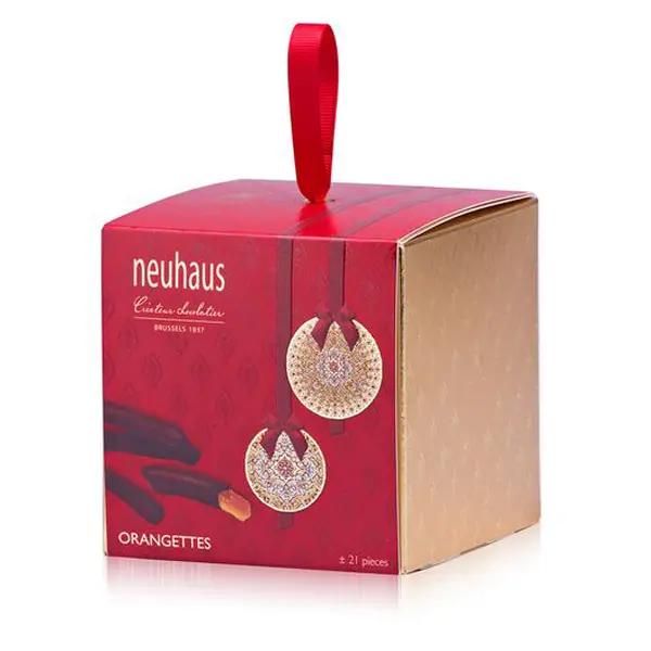 Christmas dessert box with ribbon handle