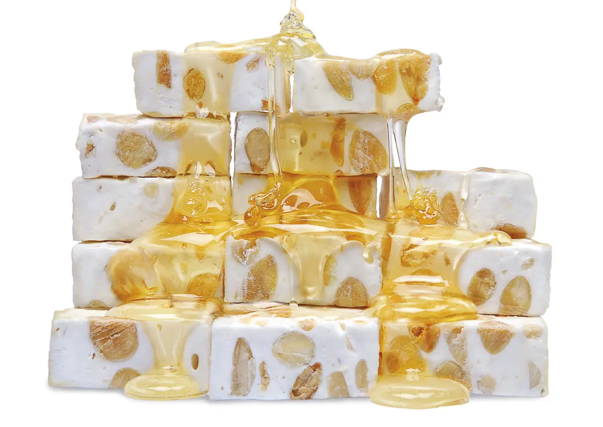 christmas almond nougat