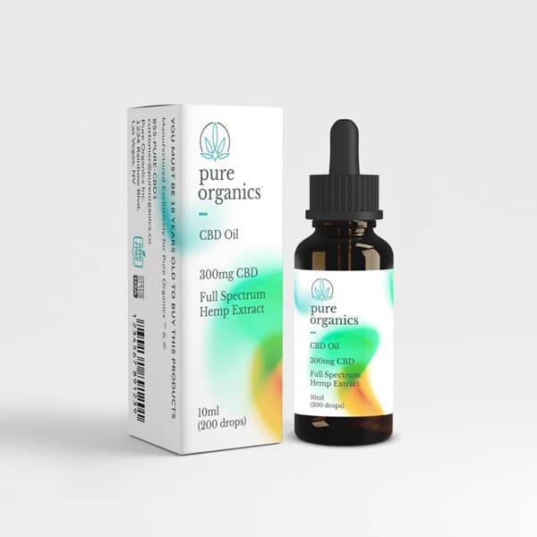Organic hemp oil pack with gradient color