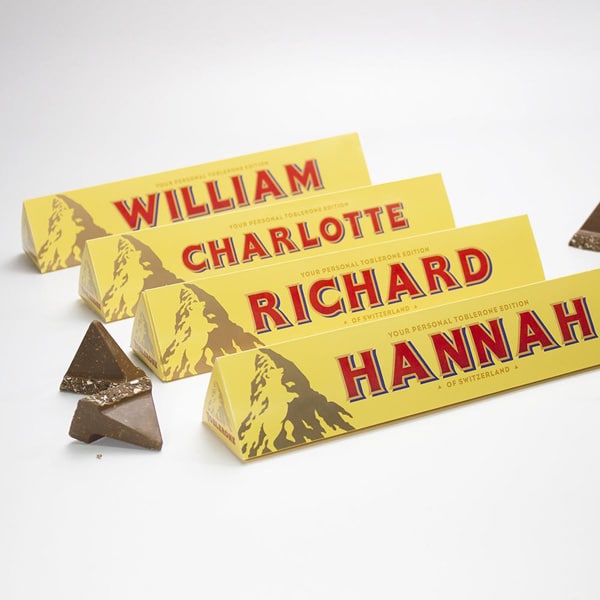Packaging customization by Toblerone