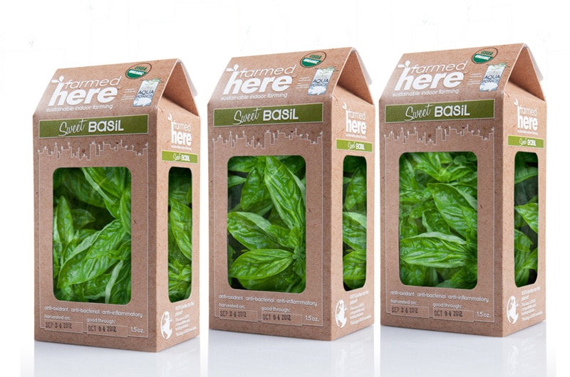 Sustainable packaging for organic basil