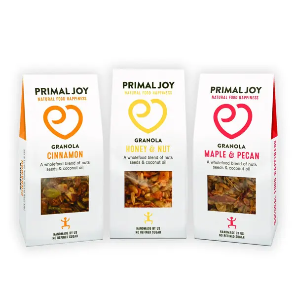 Protein granola packs with window