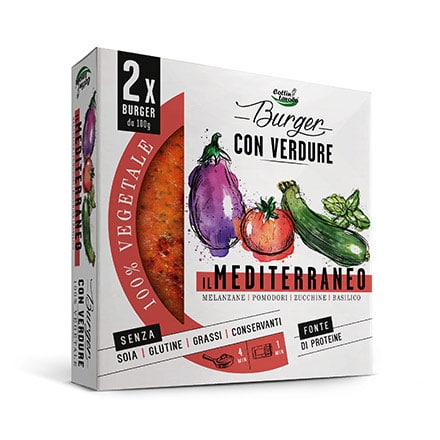 Vegan cardboard packaging for burgers