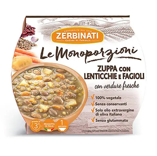 Zuppa in imballo monouso