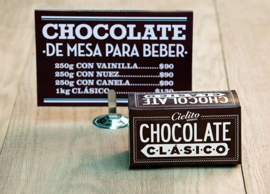 Hot chocolate packaging by Cielito