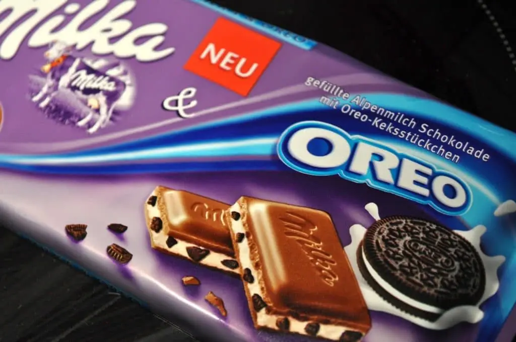 Packaging branding by Milka