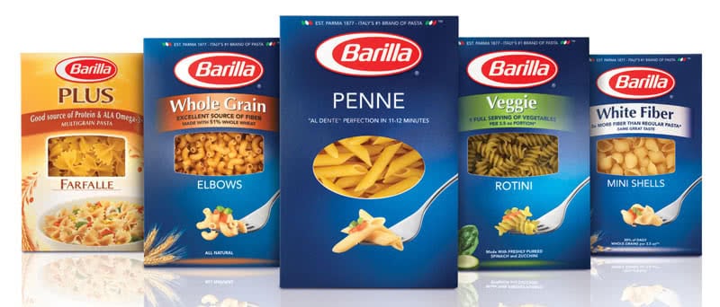 Packaging branding by Barilla